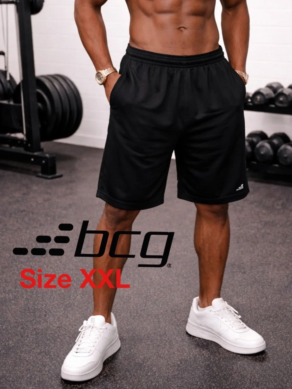 🩵♥️👉Men’s BCG Athletic Shorts-Running Workout CrossFit Basketball-Size XXL